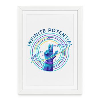 Un potentiel infini - Affiche encadrée (27 × 37 cm) - blanc - Devant