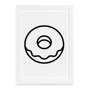 Doughnut - Framed poster (27 × 37 cm) - white - Front