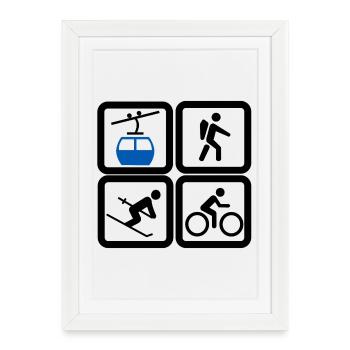 Outdoor activities - Framed poster (27 × 37 cm) - white - Front