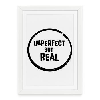 NightSilhouette Minimal Shape - Framed poster (27 × 37 cm) - white - Front