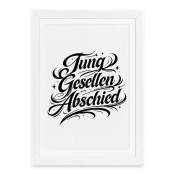 Bachelor party Jga party - Framed poster (27 × 37 cm) - white - Front
