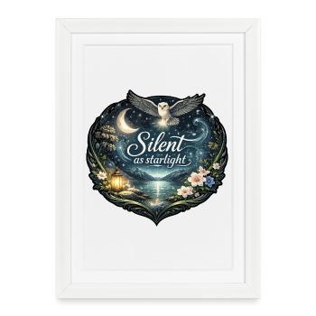 Silencieux comme la lumière des étoiles - Affiche encadrée (27 × 37 cm) - blanc - Devant