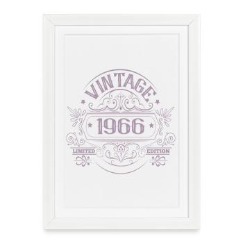 60th Birthday Vintage Year 1966 Limited Edition - Framed poster (27 × 37 cm) - white - Front