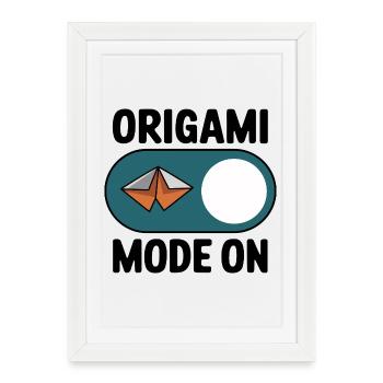 Mode en origami sur papier pour plier l’orizzigani - Affiche encadrée (27 × 37 cm) - blanc - Devant
