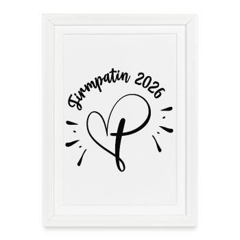Parrain de confirmation 2026 Confirmation Godi Tante Marraine Sœur - Affiche encadrée (27 × 37 cm) - blanc - Devant