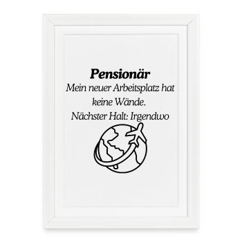 Pensioner finally travel - Framed poster (27 × 37 cm) - white - Front