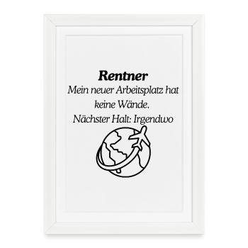 Pensioners finally travel - Framed poster (27 × 37 cm) - white - Front