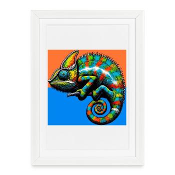 chameleon - Framed poster (27 × 37 cm) - white - Front