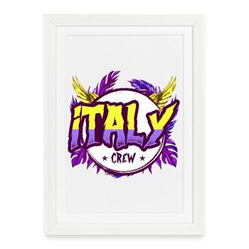 Équipage italien coloré - Affiche encadrée (27 × 37 cm) - blanc - Devant