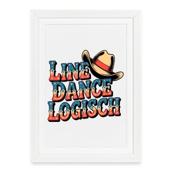 Line Dance Logisch - Gerahmtes Poster (27 × 37 cm) - Weiß - Vorne