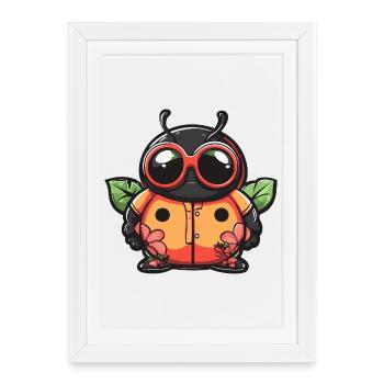 Ladybug Comic Holiday - Framed poster (27 × 37 cm) - white - Front