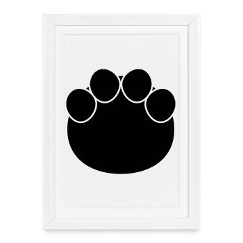 Empreinte d’éléphant - Affiche encadrée (27 × 37 cm) - blanc - Devant