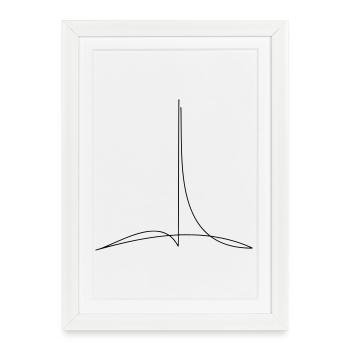 Chef d’orchestre en temps 4/4 - Affiche encadrée (27 × 37 cm) - blanc - Devant