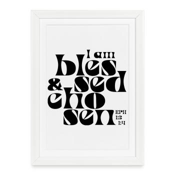 b l e s s e d & c h o s e n - Framed poster (27 × 37 cm) - white - Front