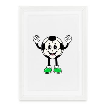 Football Fan - Affiche encadrée (27 × 37 cm) - blanc - Devant