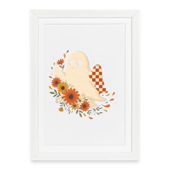 Ghost Ghost Botany Flowers Blossoms Mystical - Framed poster (27 × 37 cm) - white - Front