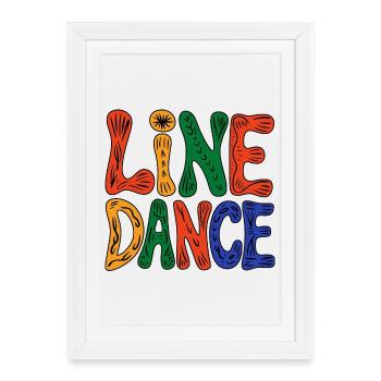 Ambiances de danse en ligne - Affiche encadrée (27 × 37 cm) - blanc - Devant