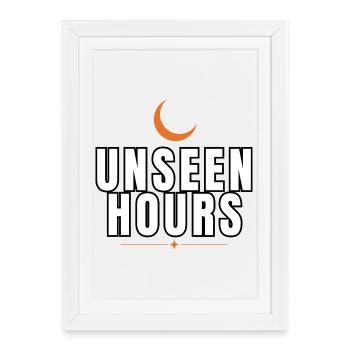 Heures invisibles – Discipline et motivation nocturne - Affiche encadrée (27 × 37 cm) - blanc - Devant