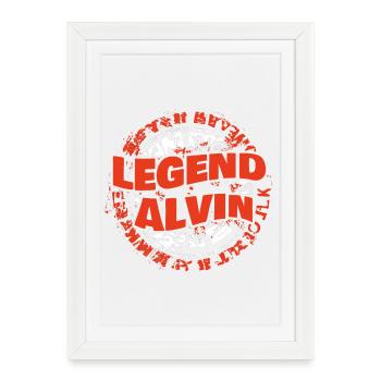 Alvin as a given name - Framed poster (27 × 37 cm) - white - Front