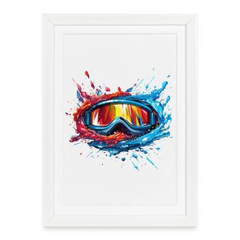 Lunettes de surf - Affiche encadrée (27 × 37 cm) - blanc - Devant