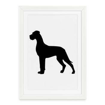 German Mastiff - Framed poster (27 × 37 cm) - white - Front