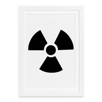 Radioactive Symbol - Framed poster (27 × 37 cm) - white - Front