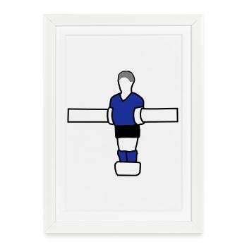Table football figure - Framed poster (27 × 37 cm) - white - Front
