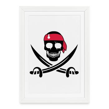 pirate - Affiche encadrée (27 × 37 cm) - blanc - Devant