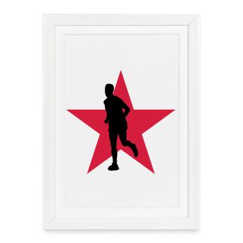 Course à Pied / Running / Jogging / Coureur - Affiche encadrée (27 × 37 cm) - blanc - Devant