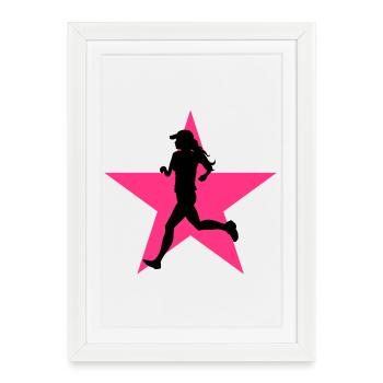 Running / Jogging / Run / Trail / Sport - Framed poster (27 × 37 cm) - white - Front