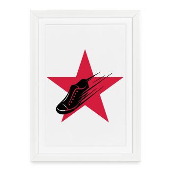 Course à Pied / Running / Jogging / Coureur - Affiche encadrée (27 × 37 cm) - blanc - Devant