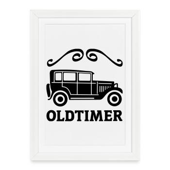 voiture - Affiche encadrée (27 × 37 cm) - blanc - Devant