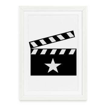 Movie Clapper Board - Framed poster (27 × 37 cm) - white - Front