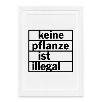 Keine Pflanze ist illegal - Gerahmtes Poster (27 × 37 cm) - Weiß - Vorne