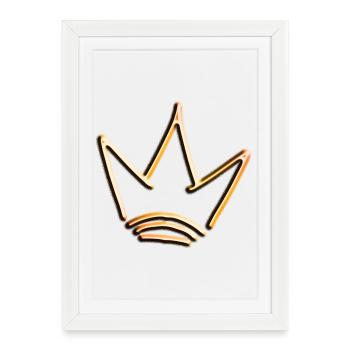 Couronne or rouge avec ombre, simple, isolé - Affiche encadrée (27 × 37 cm) - blanc - Devant