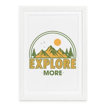 Explore More - Framed poster (27 × 37 cm) - white - Front