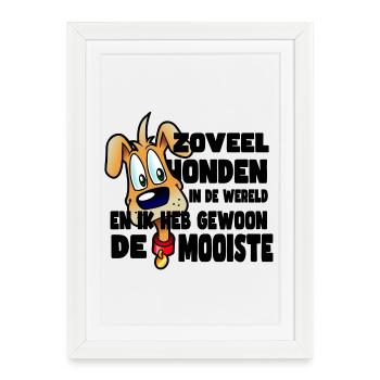 Le plus beau chien de tous les chiens * - Affiche encadrée (27 × 37 cm) - blanc - Devant