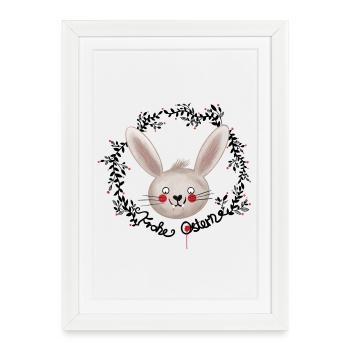 Vampire Easter Happy Easter Illustration - Framed poster (27 × 37 cm) - white - Front