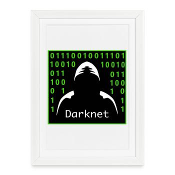 Darknet - Affiche encadrée (27 × 37 cm) - blanc - Devant