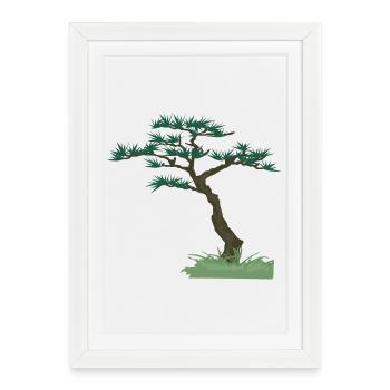 Vieux Arbre | Arbre noueux - Affiche encadrée (27 × 37 cm) - blanc - Devant