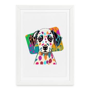 Dalmate - Affiche encadrée (27 × 37 cm) - blanc - Devant