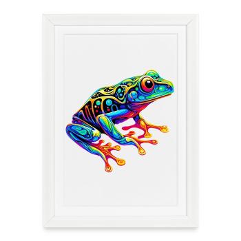 Grenouille - Affiche encadrée (27 × 37 cm) - blanc - Devant