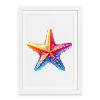 Étoile de mer - Affiche encadrée (27 × 37 cm) - blanc - Devant