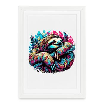 Paresse - Affiche encadrée (27 × 37 cm) - blanc - Devant