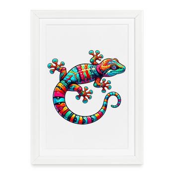 Gecko - Framed poster (27 × 37 cm) - white - Front