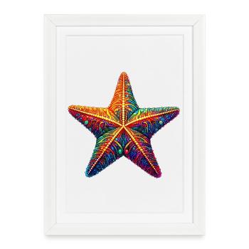 Étoile de mer - Affiche encadrée (27 × 37 cm) - blanc - Devant