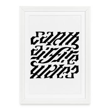 Ambigram - earth-air-fire - Framed poster (27 × 37 cm) - white - Front