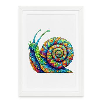 Snail - Framed poster (27 × 37 cm) - white - Front