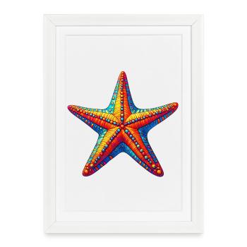 Étoile de mer - Affiche encadrée (27 × 37 cm) - blanc - Devant