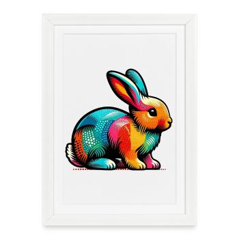 Rabbit - Framed poster (27 × 37 cm) - white - Front